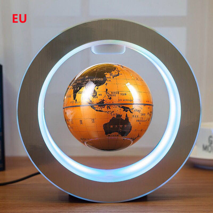 Floating Globe with LED Light – Rotating Magnetic World Map