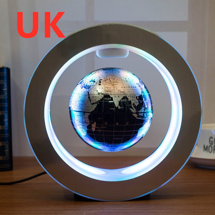 Floating Globe with LED Light – Rotating Magnetic World Map