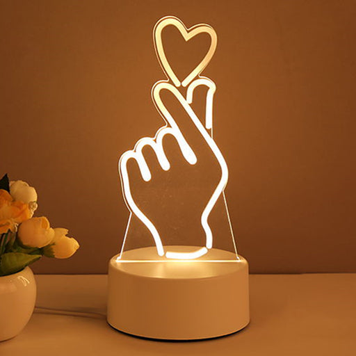 3D LED Acrylic Night Light – USB Neon Lamp for Room & Gifts