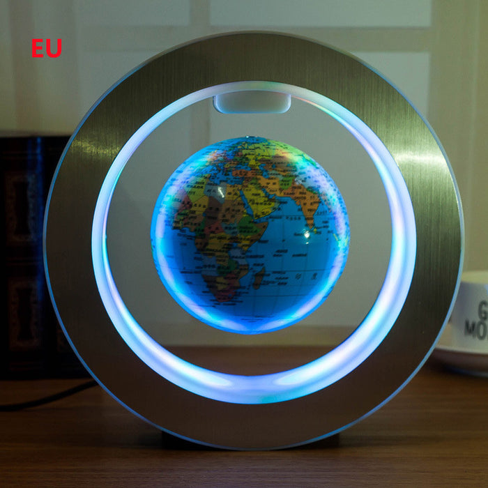 Floating Globe with LED Light – Rotating Magnetic World Map