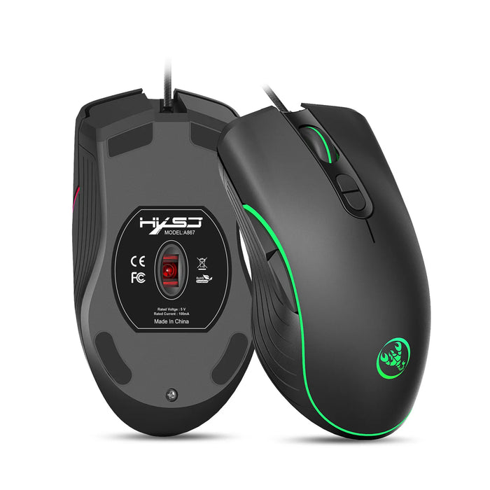 RGB Gaming Mouse – Glowing LED Wired Mouse for Gamers