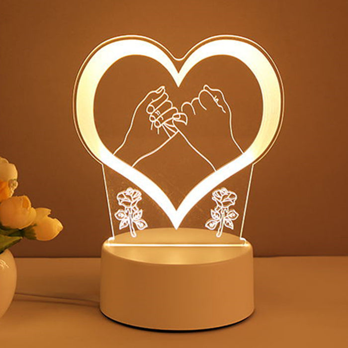 3D LED Acrylic Night Light – USB Neon Lamp for Room & Gifts