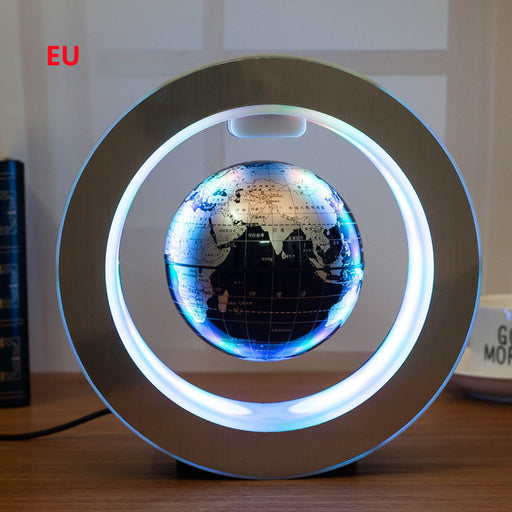 Floating Globe with LED Light – Rotating Magnetic World Map