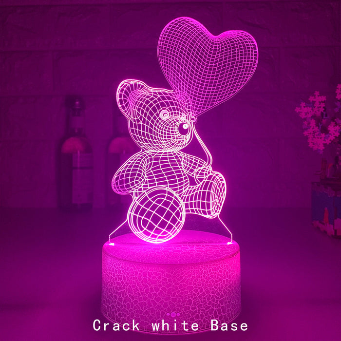 3D LED Acrylic Night Light – USB Neon Lamp for Room & Gifts