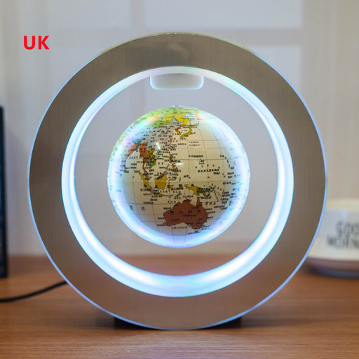 Floating Globe with LED Light – Rotating Magnetic World Map
