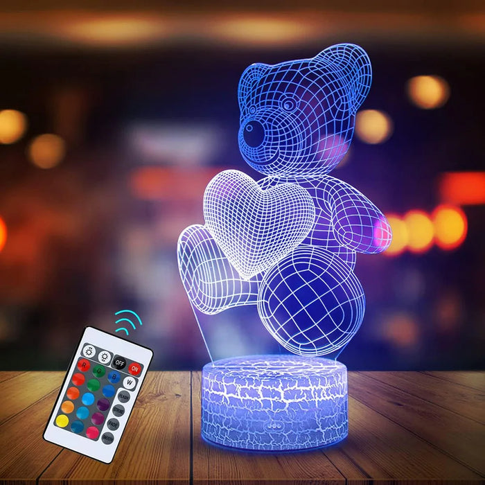 3D LED Acrylic Night Light – USB Neon Lamp for Room & Gifts