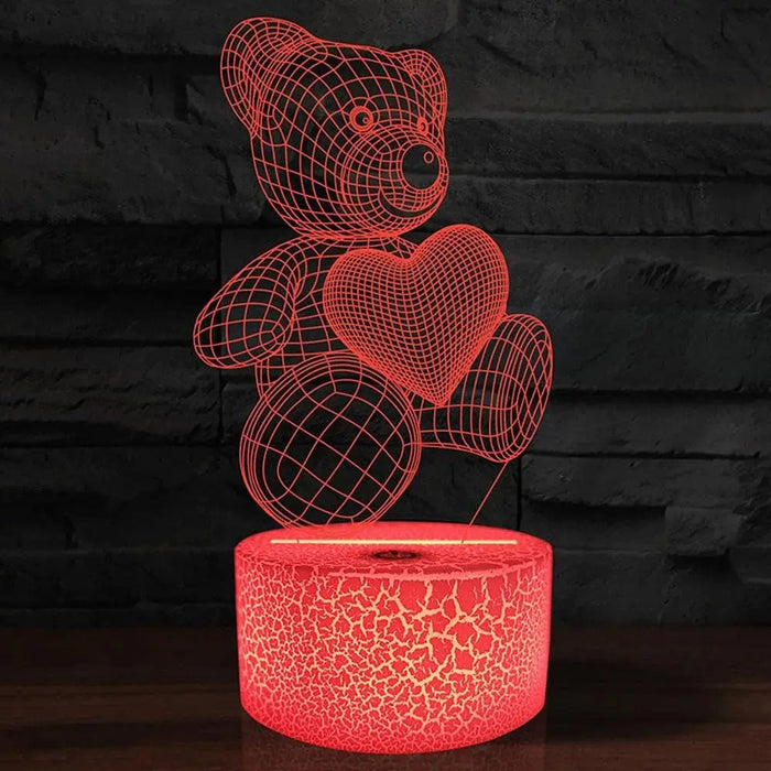 3D LED Acrylic Night Light – USB Neon Lamp for Room & Gifts