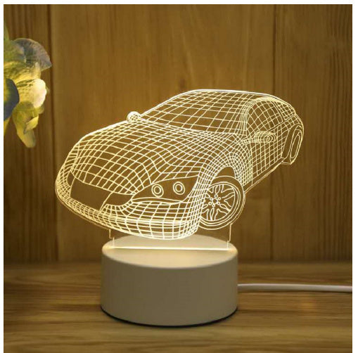 3D LED Acrylic Night Light – USB Neon Lamp for Room & Gifts